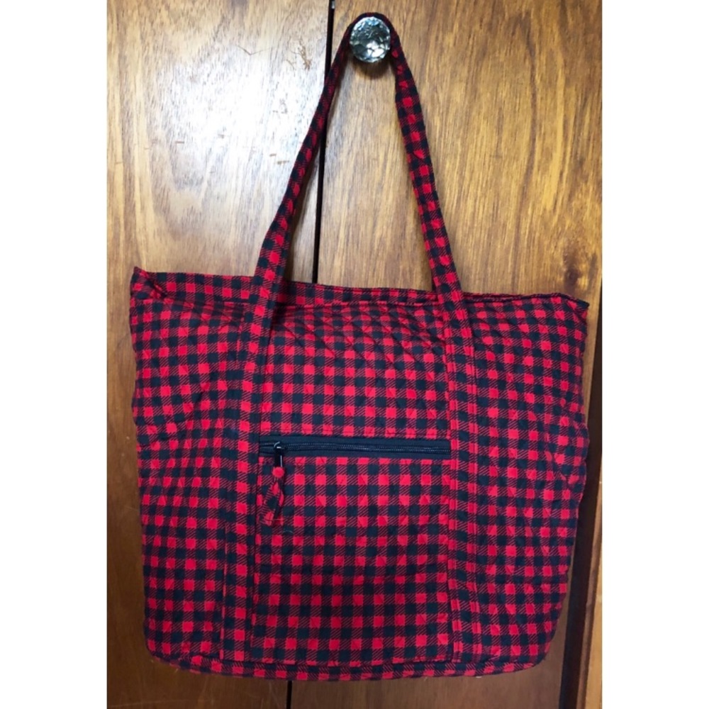 Checked Tote Bag